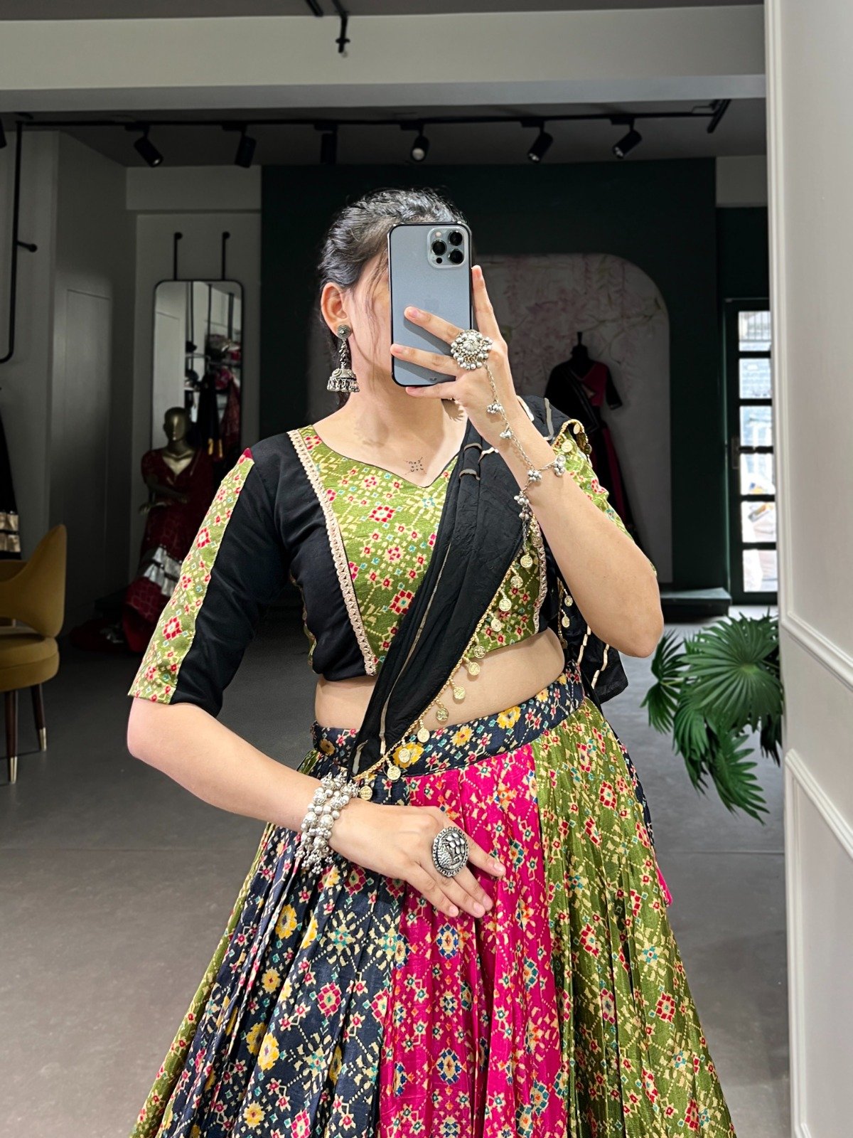 Navratri Lehenga Choli Dola Silk Pure Cotton - Image 6
