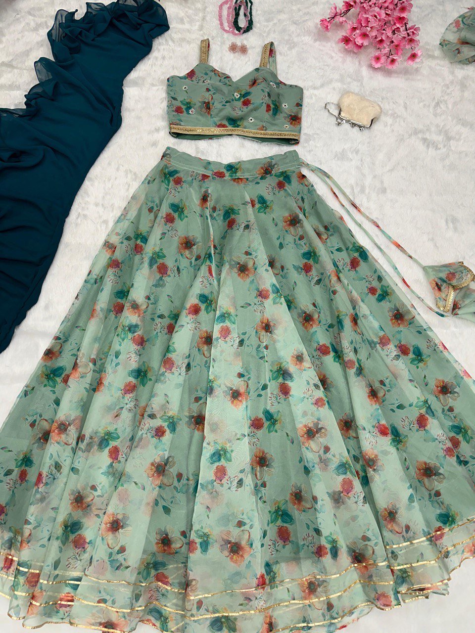 Lehenga Choli Pure Organza Silk