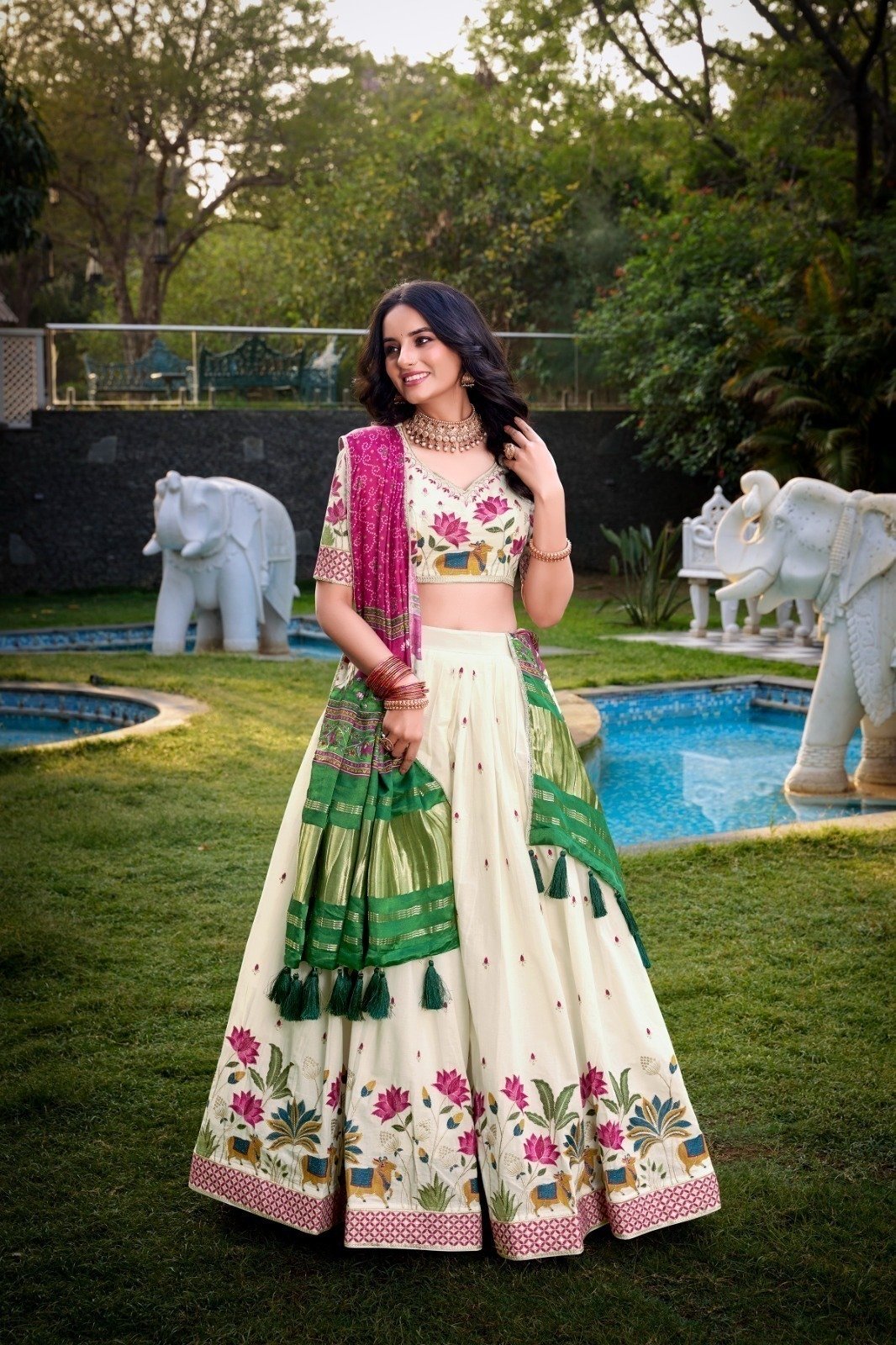 Lehenga Choli Khadi Cotton - Image 3