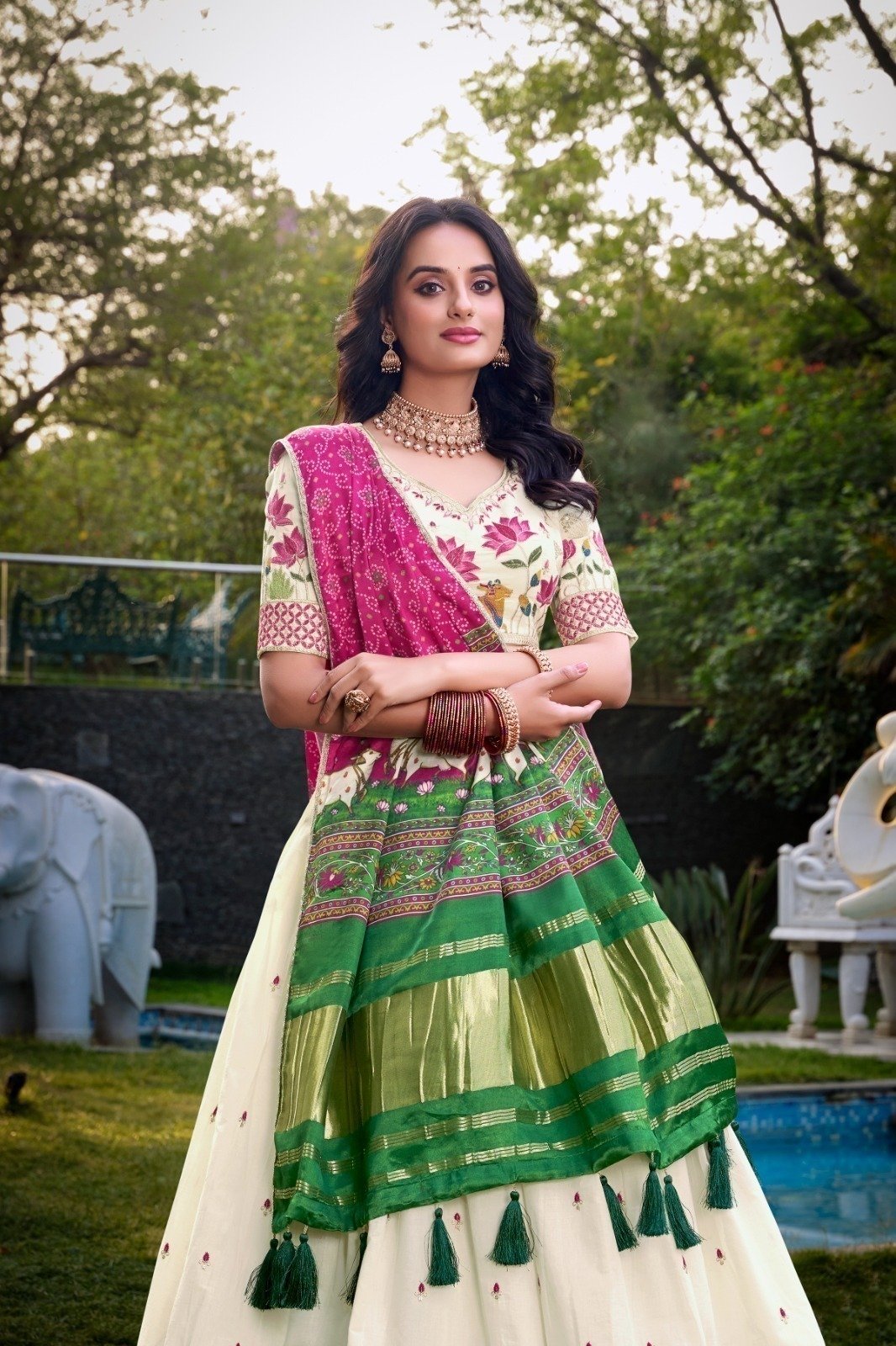 Lehenga Choli Khadi Cotton - Image 2
