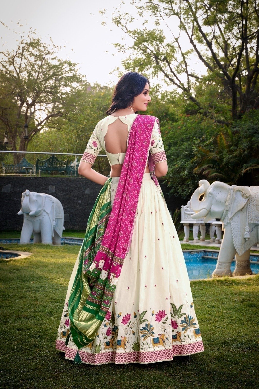 Lehenga Choli Khadi Cotton - Image 5